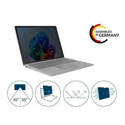 4. Kensington Privacy Filter for Surface Laptop Go 1/2/3, blackout on 2 sides, snap-on