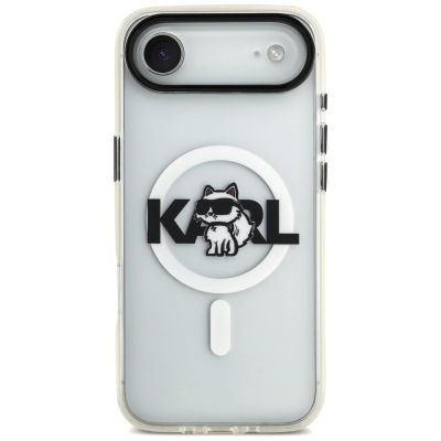 3. Karl Lagerfeld IML Choupette Sketch Logo MagSafe iPhone Air Case - Clear