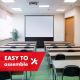 21. MACLEAN PORTABLE PROJECTION SCREEN, COMPACT, FLOOR, 16:9 MC-210