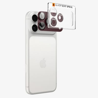 2. Spigen Optik Pro XL GLAS.TR EZ FIT Tempered Glass for iPhone 18 Pro - Dark Cherry