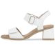 3. Women's leather sandals on a block heel white Remonte by Rieker D1K51-80