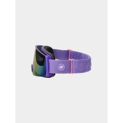 3. Girls' ski goggles with multi-color coating 4F Junior 4FJWAW24AGOGF040-51S