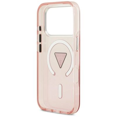 7. Guess IML Gradient Triangle Logo MagSafe Case for iPhone 17 Pro - Pink