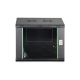 22. DYNAmic 19" 9U wall-mounted network cabinet 600x450, glass door, black, undivided, assembled, 60kg