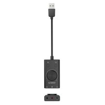 Orico SC2 External Multifunction Sound Card with USB-A - Black