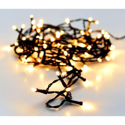 4. CHRISTMAS TREE LIGHTS LIGHT CHAIN 240 LED TIMER WARM WHITE