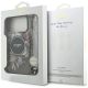 8. Guess IML Flowers Pearl Strap MagSafe Case for iPhone 18 Pro Max / 17 Pro Max – Black
