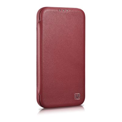 5. iCarer CE Premium Leather Folio Case iPhone 14 Pro Magnetic Flip Leather Folio Case MagSafe Red (WMI14220714-RD)