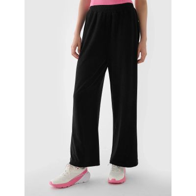 6. Women's 4F 4FRAW24TTROF1352-20S Velour Wide Leg Sweatpants