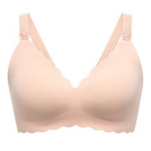 MOMCOZY YN46 Seamless Floral Support Nursing Bra Nude S