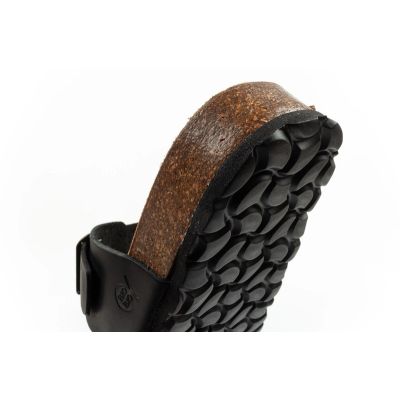 7. Bio Bio men's slippers, profiled flip-flops, natural leather, black