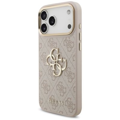 2. Guess 4G Big 4G Classic Logo Big Strap Metal Buttons Case for iPhone 17 Pro Max - Pink