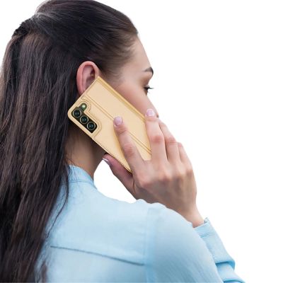 10. Dux Ducis Skin Pro Holster Cover Flip Cover for Samsung Galaxy S22 + (S22 Plus) gold