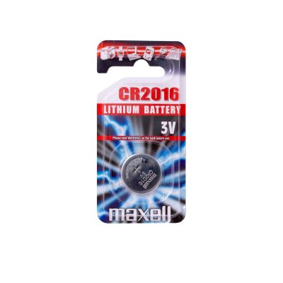 MAXELL CR2016 Lithium Battery, 1 Piece, 3 V