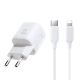 Joyroom JR-TG7 33W USB-A + USB-C wall charger with 30W USB-C - Lightning 1m cable - white