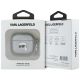 3. Karl Lagerfeld Monogram Karl Head case for AirPods 4 - silver