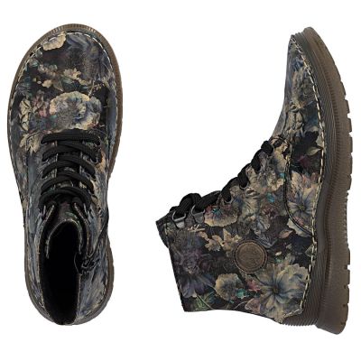 5. Women's insulated ankle boots with floral pattern Rieker 53632-90