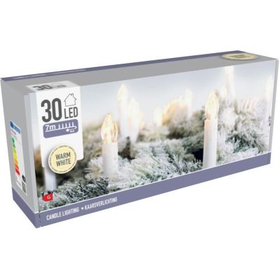 CHRISTMAS TREE LIGHTS LIGHT CHAIN CANDLES 30 LED WARM WHITE