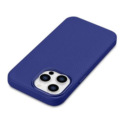 12. iCarer Litchi Premium Leather Case iPhone 14 Pro Max Magnetic Leather Case with MagSafe Dark Blue (WMI14220712-DB)