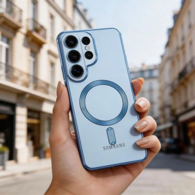 7. Tech-Protect MagFlex Case for Samsung Galaxy S26 Ultra - Transparent Blue