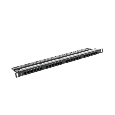 2. Patch panel Lanberg PPU5-0024-B (0.5U; 19"; cat. 5e; UTP; 24xRJ-45)