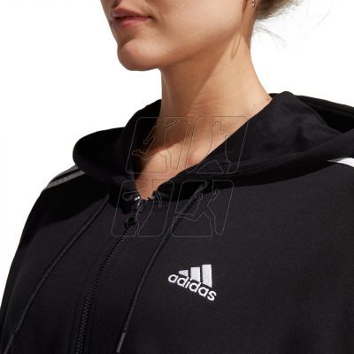 4. adidas Essentials 3-Stripes French Terry Oversized Full-Zip Hoodie W IC8782