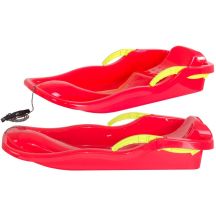 RACE RED PLASTIC SLED WITH BRAKES
