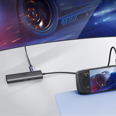 7. Ugreen USB-C 6-in-1 HDMI USB-C USB-A Ethernet Hub - Gray