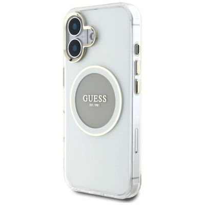2. Guess IML Metal Colored Circle Classic Logo MagSafe case for iPhone 16 - gray