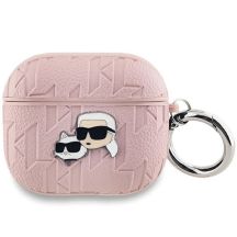 Karl Lagerfeld Monogram Karl & Choupette Head Case for AirPods 3 - Pink
