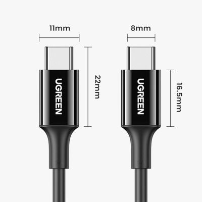 16. Ugreen cable USB Type C (male) to Type C (male) cable 1m white (US300)