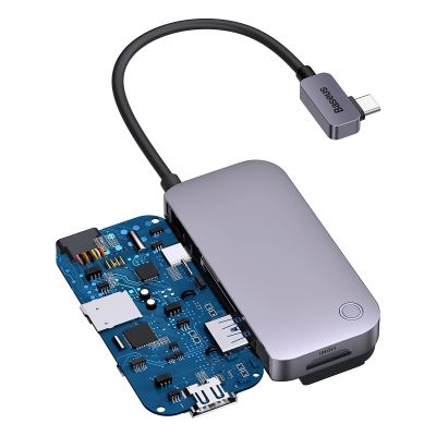 7. Baseus PadJoy universal 6in1 USB-C USB-C HUB for tablet / smartphone - dark gray