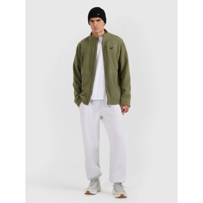 7. Men’s Regular-Fit Fleece Pullover with Stand-Up Collar 4F 4FRMM00TFLEM435-43S