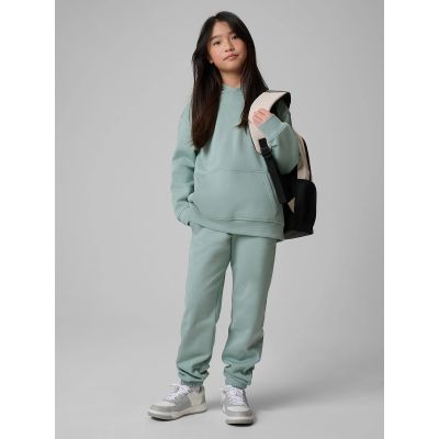 6. Girls' loose sweatshirt with hood 4F 4FJRSS26TSWSF2716-47S