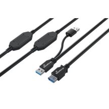 MediaRange MRCS244 USB Cable USB 3.2 Gen 1 (3.1 Gen 1) 15 m 2 x USB A USB A 5 Gbit/s Black