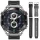 7. VELTORI VT100-1 Smartwatch + Black Silicone Strap + Black Eco Leather