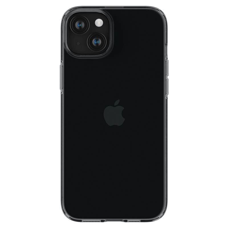 9. Spigen Crystal Flex iPhone 15 Plus Case - Gray-Transparent