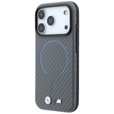 2. BMW M Carbon Printed Ringl MagSafe Case for iPhone 18 Pro / 17 Pro - Gray