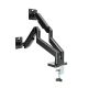 GEMBIRD DESK ARM/MOUNT FOR TWO MONITORS (ADJUSTABLE) 17"-32", LOAD UP TO 10KG, BLACK