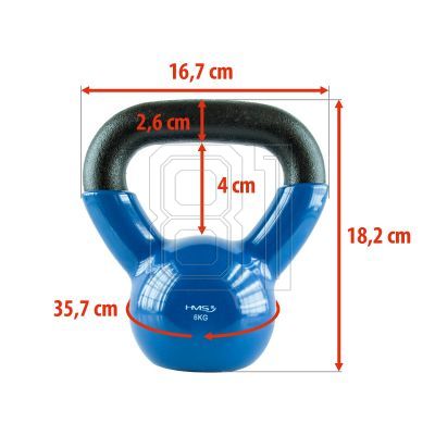 48. Kettlebell cast iron Blue HMS KNV06