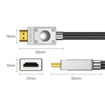 2. Orico H4BY HDMI 2.0 Cable 0.5 m - Black