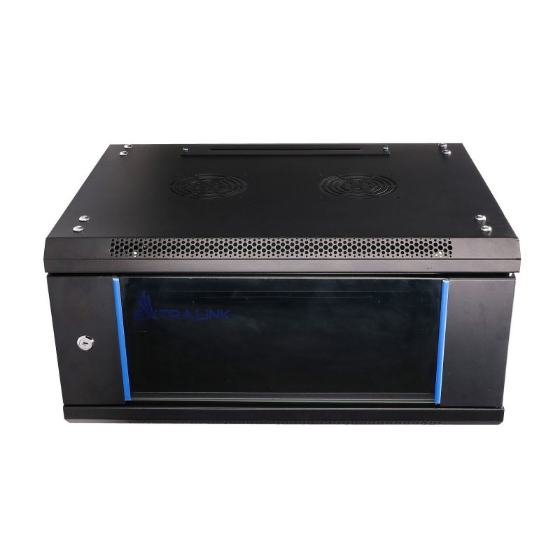 20. Extralink 4U 600x450 Black Wall-Mounted Rack Cabinet
