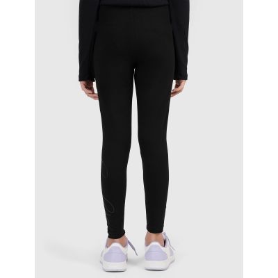 2. Girls' leggings with a shiny print 4F 4FJWAW26TTIGF313-20S