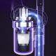 5. 4-in-1 Vertical Handheld Vacuum Cleaner with Dust Mite Removal Brush - Gray