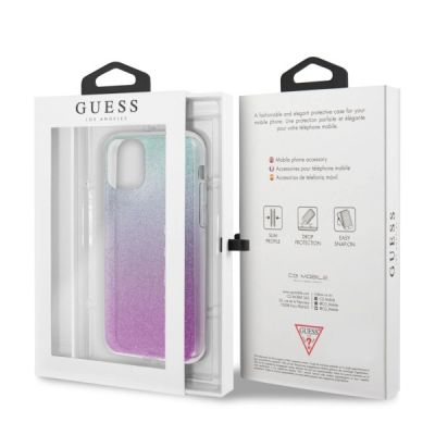 7. Guess GUHCN58PCUGLPBL iPhone 11 Pro rose blue/pink blue hard case Glitter Gradient