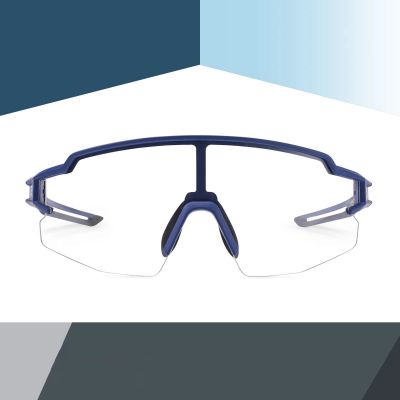 2. Rockbros 10174 UV400 Cycling Glasses - Blue