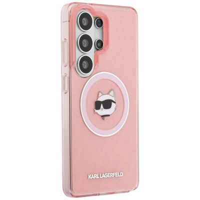 4. Karl Lagerfeld IML Repeated Choupette MagSafe Case for Samsung Galaxy S26 Ultra - Pink