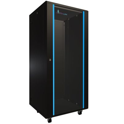 7. Extralink 27U 600x600 Black | Rack | Floor-standing