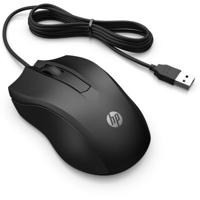 4. HP Wired Mouse 100 Black 6VY96AA