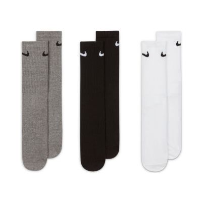 3. Nike Everyday Lightweight Crew 3Pak socks SX7676-964